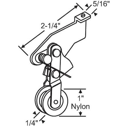 Strybuc Patio Screen Door Roller Assy 10-395